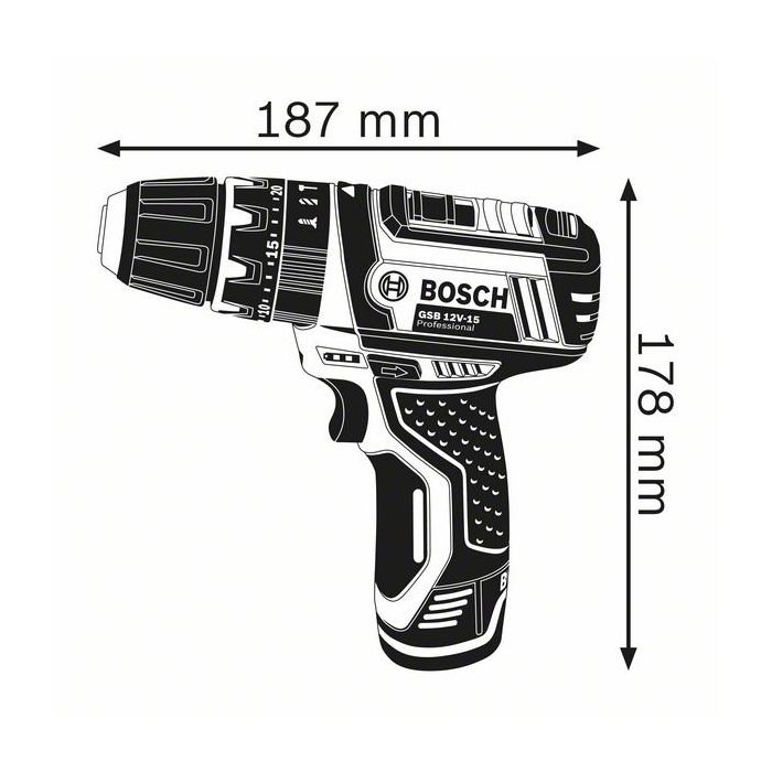 Bosch GSB 12V-15, 2x2.0Ah L-boxx (06019B6906) Bosch GSB 12V-15, 2x2.0Ah L-boxx (06019B6906)