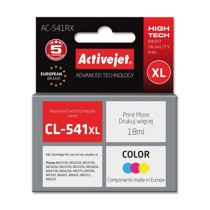 Activejet AC-541RX Ink (replacement for Canon CL-541XL) Activejet AC-541RX Ink (replacement for Canon CL-541XL)