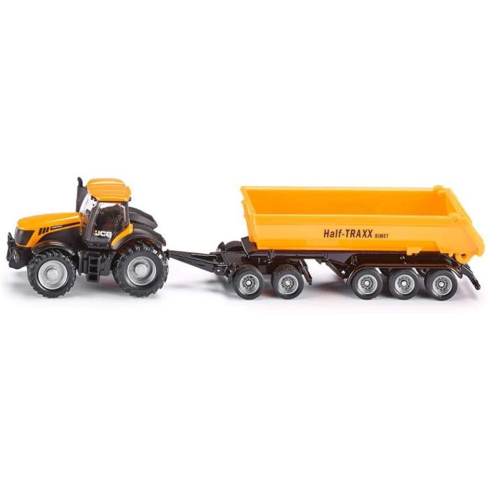 Siku JCB Tractor with dolly and tipping trailer (1858) Siku JCB Tractor with dolly and tipping trailer (1858)