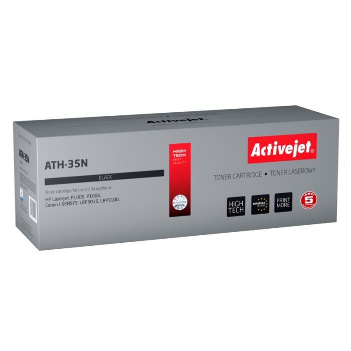 Activejet ATH-35N HP 35A CB435A, Canon CRG-712 replacement Supreme 1800 pages black Activejet ATH-35N HP 35A CB435A, Canon CRG-712 replacement Supreme 1800 pages black