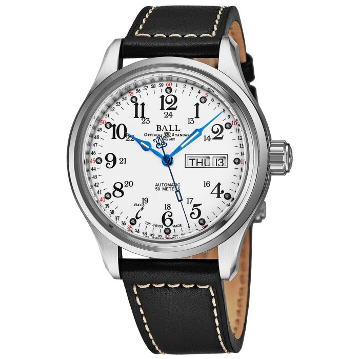 Ball Trainmaster 60 Seconds Men's Watch NM1058D-L3J-WH Ball Trainmaster 60 Seconds Men's Watch NM1058D-L3J-WH
