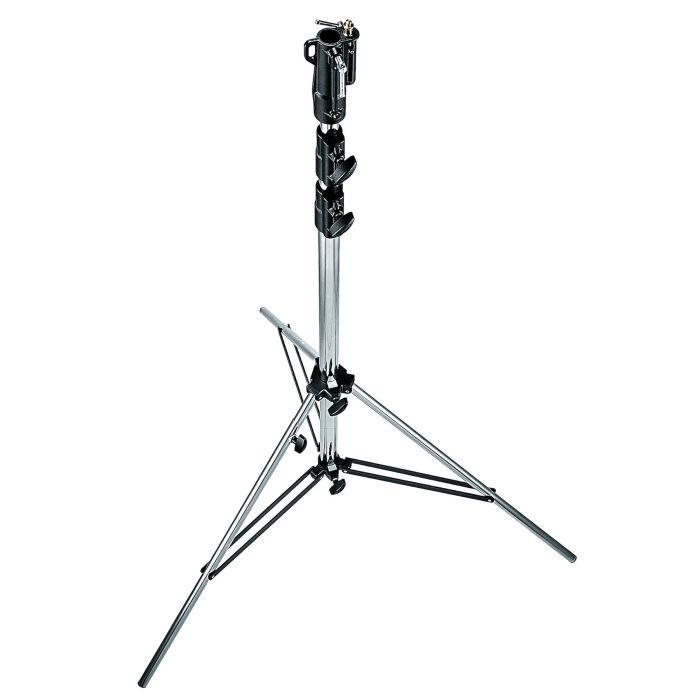 Manfrotto 10.9' Chrome Plated Steel Heavy Duty Stand With Leveling Leg (126CSU) Manfrotto 10.9' Chrome Plated Steel Heavy Duty Stand With Leveling Leg (126CSU)