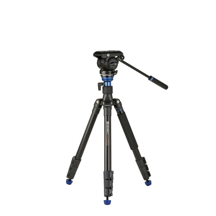 Benro A2883F Reverse-Folding Aluminum Travel Tripod with S4Pro Fluid Video Head (A2883FS4PRO)