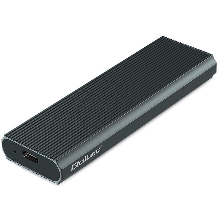 Qoltec Aluminium Enclosure M.2 SSD drive NVMe PCIe| USB 3.1 Super speed 10Gb/s 4TB Graphite (52630)
