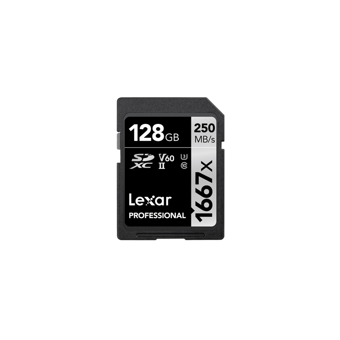 Lexar Professional 1667x SDXC 128GB Class 10, UHS-II (U3), V60, R250/W120 (LSD128CB1667)
