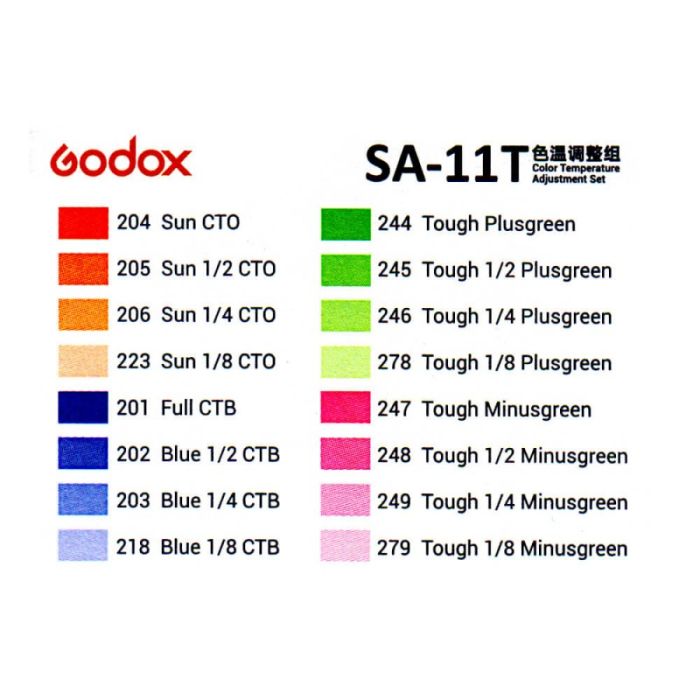 Godox Color Temperature Adjustment Set SA-11T for S30 Godox Color Temperature Adjustment Set SA-11T for S30