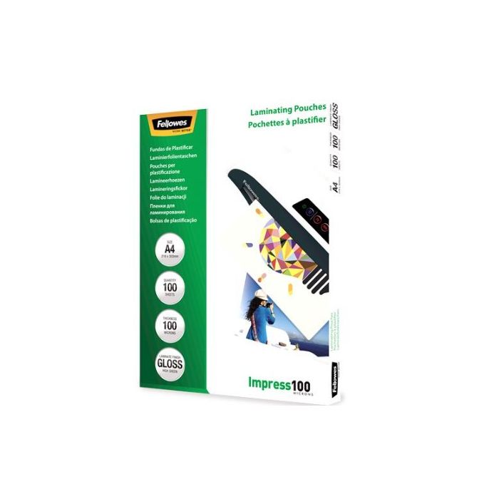 Fellowes Laminator Pouch Glossy A4 100pcs (5351111) Fellowes Laminator Pouch Glossy A4 100pcs (5351111)