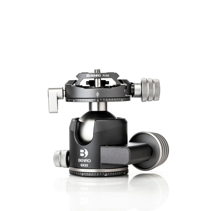 Benro GX35 GX Series Lowprofile Ballhead Aluminum 40mm Low Gravity PU56 Plate Benro GX35 GX Series Lowprofile Ballhead Aluminum 40mm Low Gravity PU56 Plate