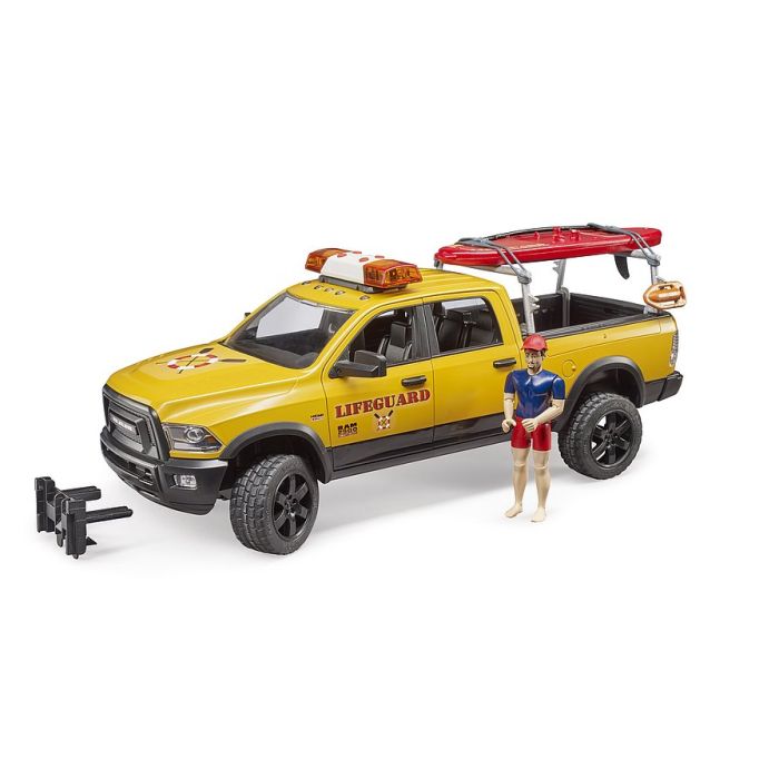 Bruder RAM 2500 power wagon lifeguard with figure, stand up paddle and light & sound module (02506) Bruder RAM 2500 power wagon lifeguard with figure, stand up paddle and light & sound module (02506)