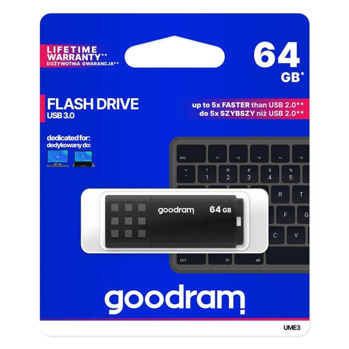 Goodram 64 GB UME3 BLACK USB 3.0 (UME3-0640K0R11) Goodram 64 GB UME3 BLACK USB 3.0 (UME3-0640K0R11)