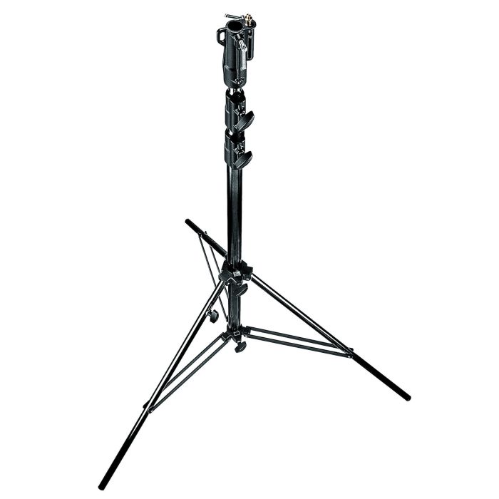 Manfrotto Black Steel Stand With Leveling Leg (126BSU)