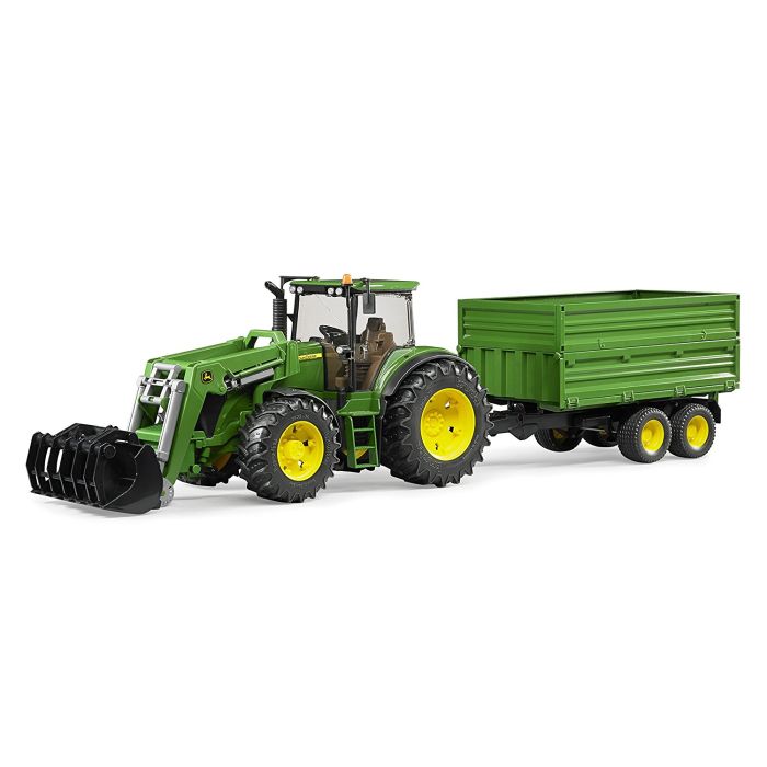 Bruder John Deere with Front Loader and Tandem Axle Tipping Trailer (03055) Bruder John Deere with Front Loader and Tandem Axle Tipping Trailer (03055)
