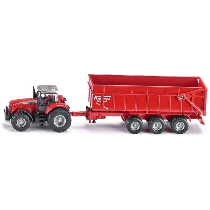 Siku Massey Ferguson tractor with trailer (1844) Siku Massey Ferguson tractor with trailer (1844)
