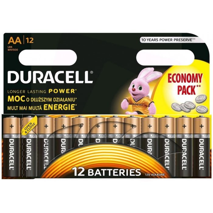 Duracell Basic Economy Pack AA X12 Batteries (AA/LR06 BL12) Duracell Basic Economy Pack AA X12 Batteries (AA/LR06 BL12)