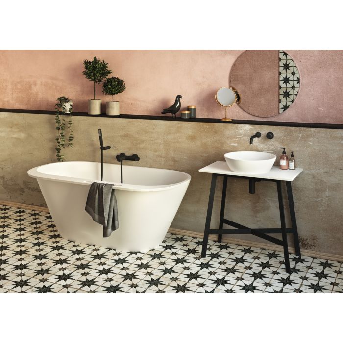 Deco Rim Vanna Balta Silkstone (Dvieļu Turētājs Labajā Pusē) (VADERIS/L/00)