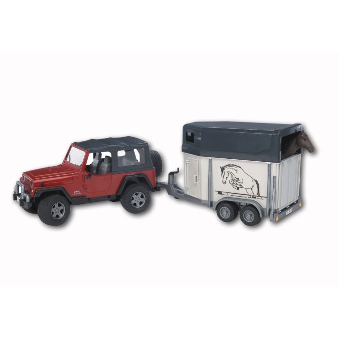 Bruder Jeep Wrangler with Hourse Trailer (02921) Bruder Jeep Wrangler with Hourse Trailer (02921)