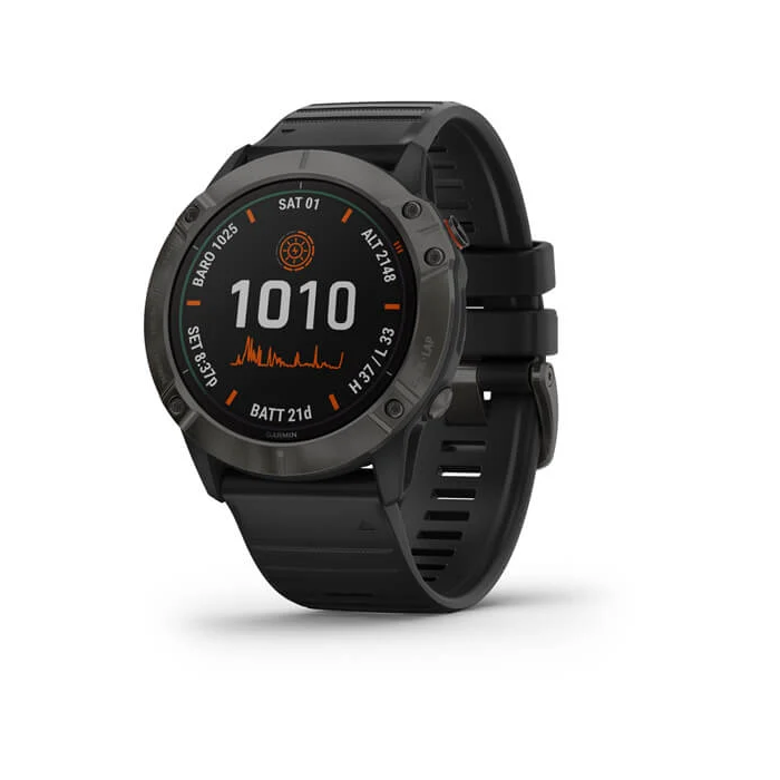 Garmin fenix 6X Pro Solar Edition - titanium carbon grey DLC with black band (010-02157-21) Garmin fenix 6X Pro Solar Edition - titanium carbon grey DLC with black band (010-02157-21)