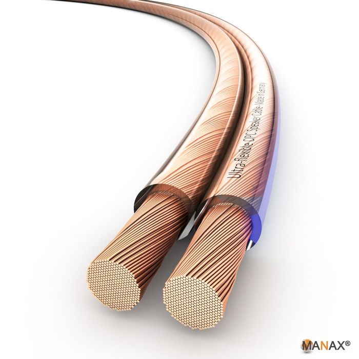 Manax Audio 2x4.0 mm² CCA Copper Cable 1m Manax Audio 2x4.0 mm² CCA Copper Cable 1m
