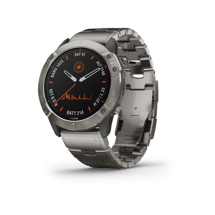 Garmin fenix 6X Pro Solar Edition - titanium with vented titanium bracelet (010-02157-24) Garmin fenix 6X Pro Solar Edition - titanium with vented titanium bracelet (010-02157-24)