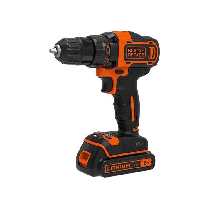 BLACK+DECKER 18V 2 Gear Lithium-ion Drill Driver + 200mA Charger + 1 Battery (BDCDD186) BLACK+DECKER 18V 2 Gear Lithium-ion Drill Driver + 200mA Charger + 1 Battery (BDCDD186)