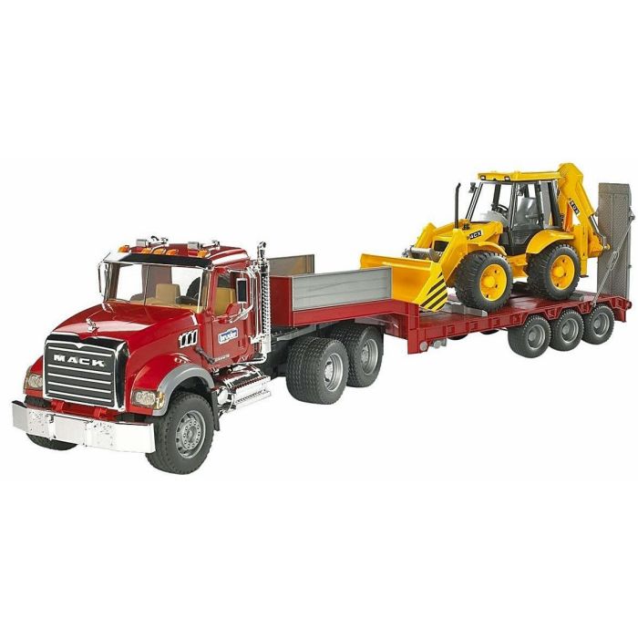 Bruder MACK Granite Truck with Low Loader and JCB 4CX (02813) Bruder MACK Granite Truck with Low Loader and JCB 4CX (02813)