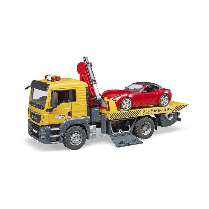 Bruder TGS Tow Truck with Roadster (03750) Bruder TGS Tow Truck with Roadster (03750)