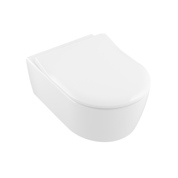Villeroy&Boch Avento DirectFlush Wall-Mounted WC with Slim WC Toilet Seat Coverand SoftClose (5656RS01) Villeroy&Boch Avento DirectFlush Wall-Mounted WC with Slim WC Toilet Seat Coverand SoftClose (5656RS01)