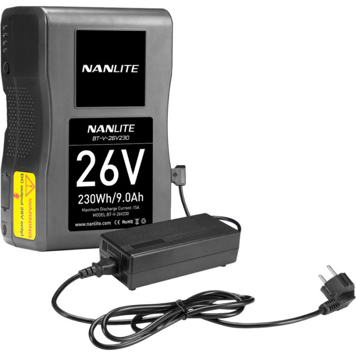 Nanlite 230Wh 26V Li-Ion V-Mount Battery Nanlite 230Wh 26V Li-Ion V-Mount Battery