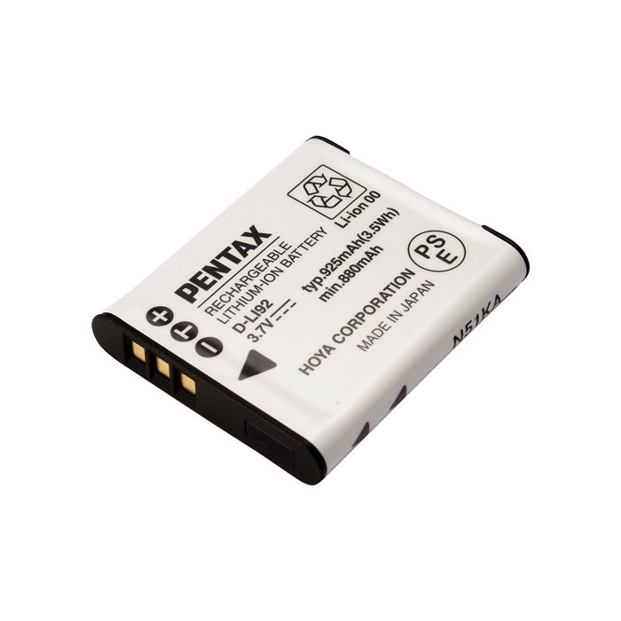 Pentax Rechargeable Li-ion Battery D-LI92 Pentax Rechargeable Li-ion Battery D-LI92