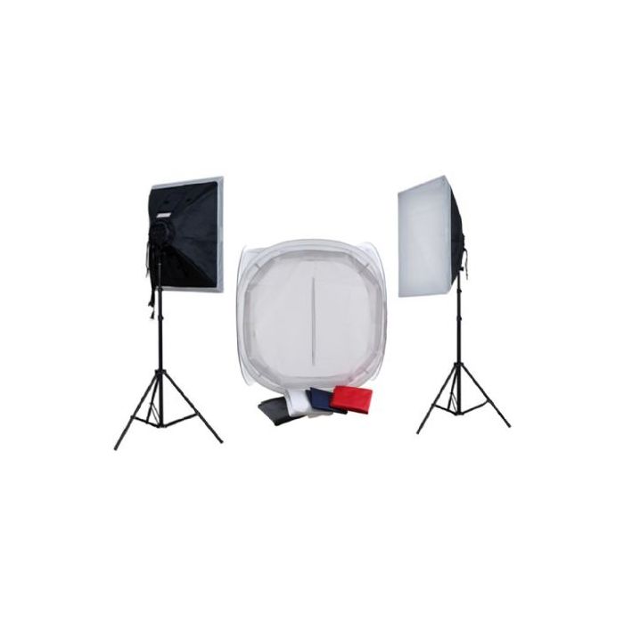 Falcon Eyes Product Photo Set With 75x75x75 Photo Tent and Lighting 1600W Falcon Eyes Product Photo Set With 75x75x75 Photo Tent and Lighting 1600W