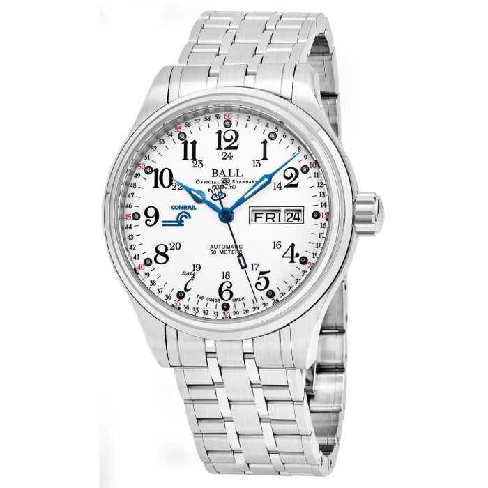 Ball Trainmaster 60 Seconds Men's Watch NM1058D-S10J-WH Ball Trainmaster 60 Seconds Men's Watch NM1058D-S10J-WH