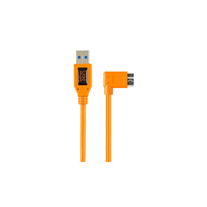 Tether Tools TetherPro Right Angle Adapter USB 3.0 to USB 3.0 Micro-B 5-Pin (CU61RT02-ORG) Tether Tools TetherPro Right Angle Adapter USB 3.0 to USB 3.0 Micro-B 5-Pin (CU61RT02-ORG)