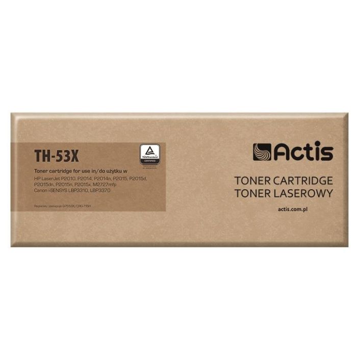 Actis TH-53X HP 53X Q7553X, Canon CRG-715H replacement Standard 7000 pages black Actis TH-53X HP 53X Q7553X, Canon CRG-715H replacement Standard 7000 pages black