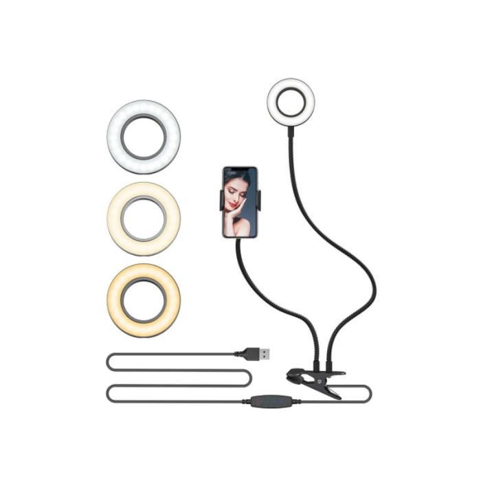 Blitzwolf BW-SL6 Clip Fill Ring Light with Phone Holder