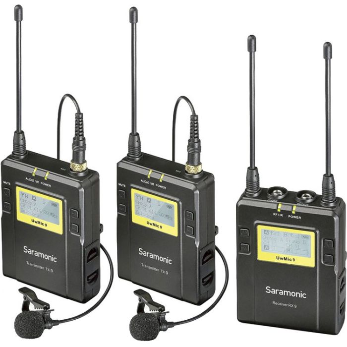Saramonic Lavalier Microphone Set UwMic9 TX9 + TX9 + RX9 UHF Wireless