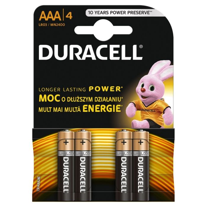 Duracell Basic AAA X4 Batteries (AAA/LR03 K4) Duracell Basic AAA X4 Batteries (AAA/LR03 K4)