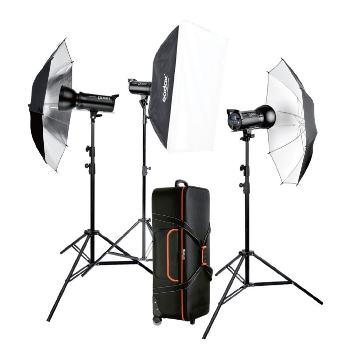 Godox Studio Flash Kit DSII 2xDS300II 1xDS400II Godox Studio Flash Kit DSII 2xDS300II 1xDS400II