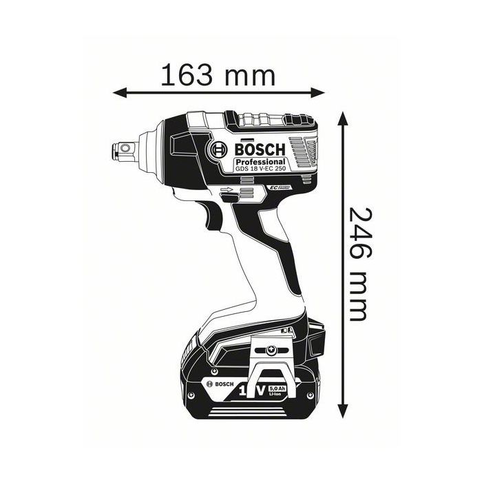 Bosch GDS 18 V-EC 250, SOLO L-Boxx (06019D8101) Bosch GDS 18 V-EC 250, SOLO L-Boxx (06019D8101)