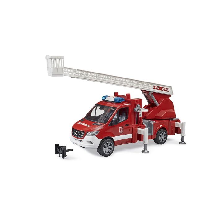 Bruder MB Sprinter fire service with turntable ladder, pump and light & sound module (02673) Bruder MB Sprinter fire service with turntable ladder, pump and light & sound module (02673)