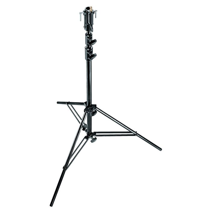 Manfrotto 10.6' Black Chrome Plated Steel Senior Stand With Leveling Leg (007BSU)