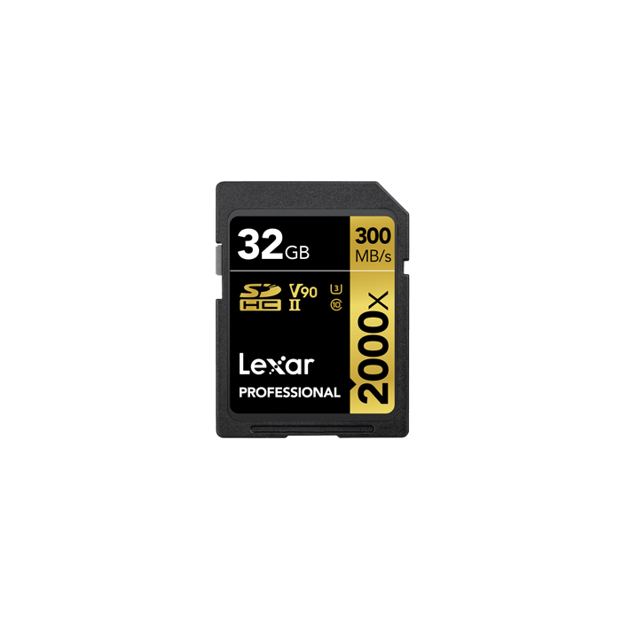 Lexar Professional 2000x SDHC UHS-II 32GB 300MB/s read 260MB/s write (LSD2000032G-BNNNG) Lexar Professional 2000x SDHC UHS-II 32GB 300MB/s read 260MB/s write (LSD2000032G-BNNNG)