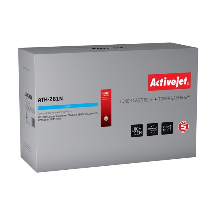 Activejet ATH-261N toner for HP printer HP CE261A replacement Supreme 11000 pages cyan Activejet ATH-261N toner for HP printer HP CE261A replacement Supreme 11000 pages cyan