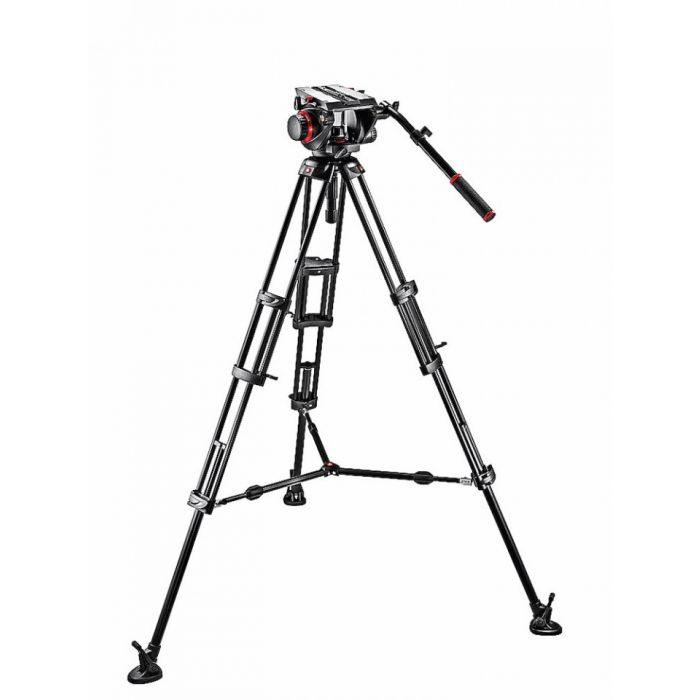 Manfrotto 509 Fluid Video Head & 545B Aluminium Twin Leg Tripod (509HD,545BK)