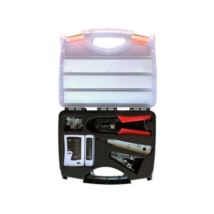 Alantec Set of installation tools in a case (tester, LSA knife, crimper, stripper, RJ45 plugs) (NI038) Alantec Set of installation tools in a case (tester, LSA knife, crimper, stripper, RJ45 plugs) (NI038)
