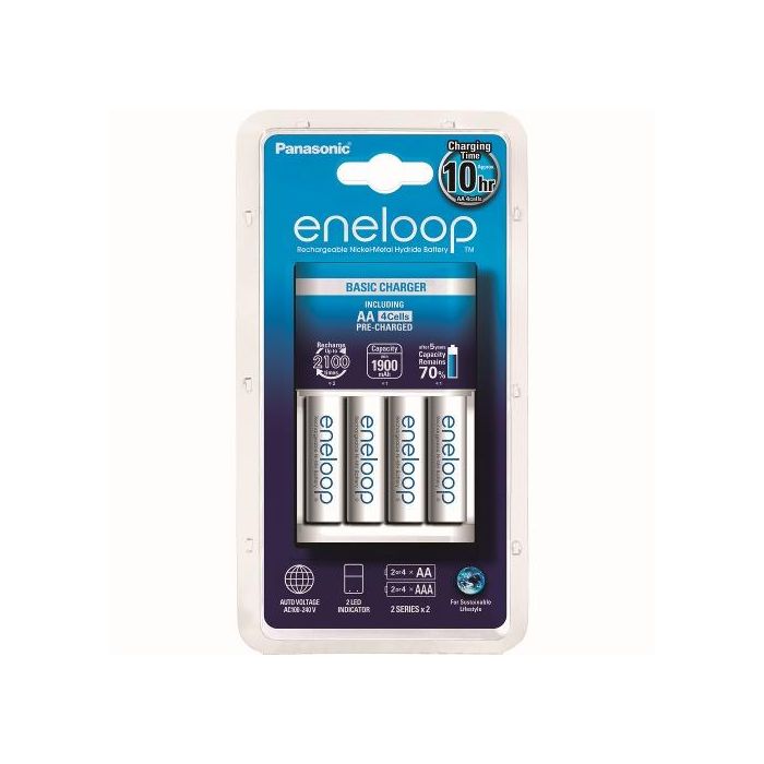 Panasonic Eneloop Basic Charger 4xAA 1900 mAh (K-KJ51MCC40E) Panasonic Eneloop Basic Charger 4xAA 1900 mAh (K-KJ51MCC40E)