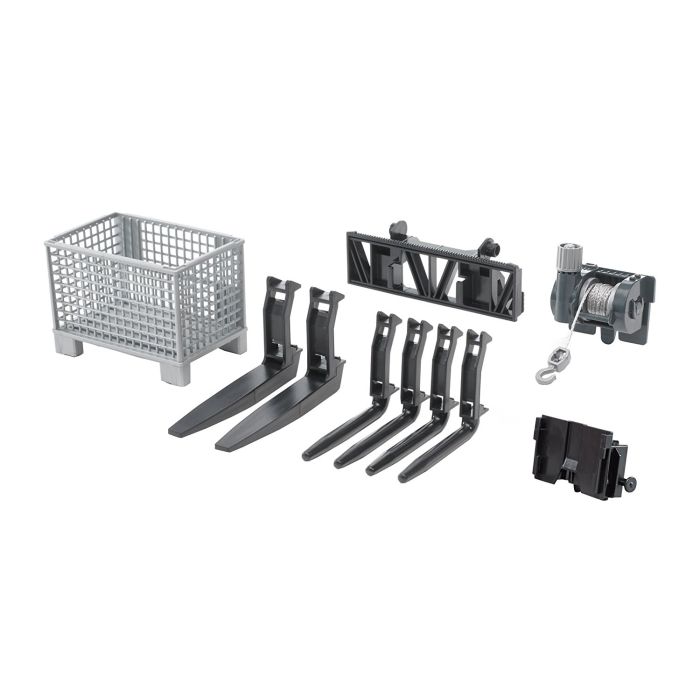 Bruder Box-type Pallet, winch and Forks for Frontloader (02318) Bruder Box-type Pallet, winch and Forks for Frontloader (02318)