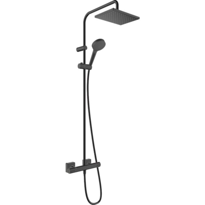 Hansgrohe Vernis Shape 230 Dušas Termostata Komplekts, Melns Matēts (26286670) Hansgrohe Vernis Shape 230 Dušas Termostata Komplekts, Melns Matēts (26286670)