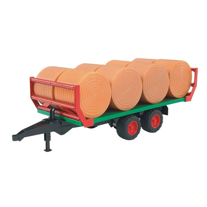 Bruder Bale Transport Trailer with 8 Round Bales (02220) Bruder Bale Transport Trailer with 8 Round Bales (02220)