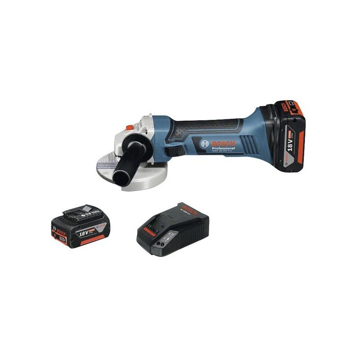 Bosch GWS 18-125 Li (4 Ah) with 2 Batteries Bosch GWS 18-125 Li (4 Ah) with 2 Batteries