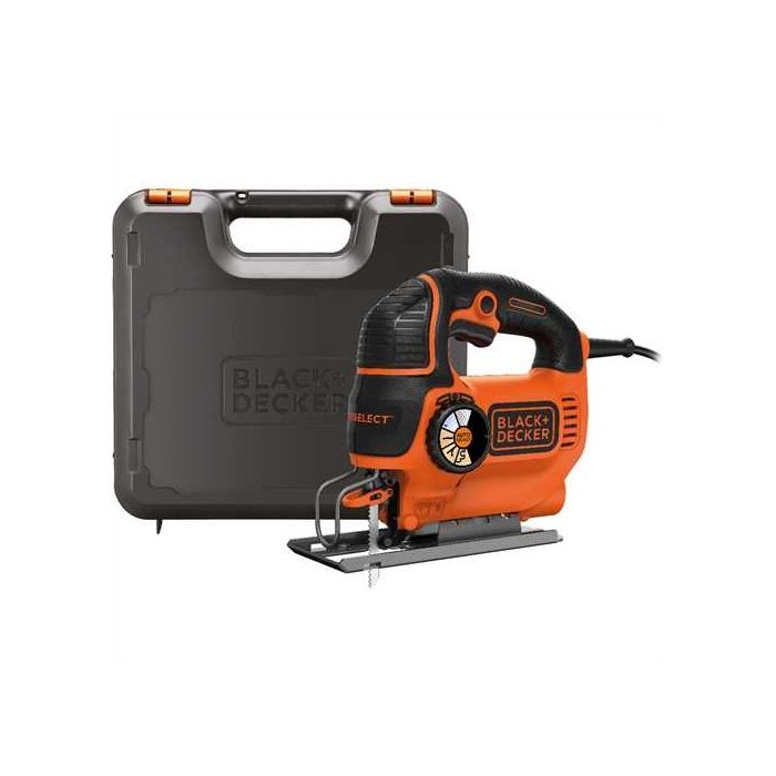 BLACK+DECKER 550W AUTOSELECT® Pendulum Jigsaw with Blade and Kitbox (KS801SEK) BLACK+DECKER 550W AUTOSELECT® Pendulum Jigsaw with Blade and Kitbox (KS801SEK)